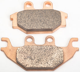 All Balls sintered brake pad kit for motorcycles, showing metal brake pads with detailed surface texture.