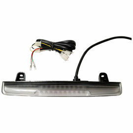 Pathfinder LED spoiler light with sequential turn signals, DRL, and dynamic illumination in a sleek automotive design.