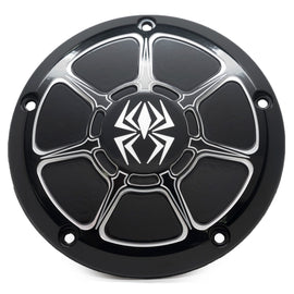 Rekluse black gloss Derby cover for engine, XL 04-Up model, part number 156-9101, featuring a sleek, shiny black finish.