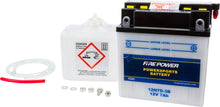 Load image into Gallery viewer, Fire Power 12V battery with acid, model 12N7D-3B, featuring terminals and durable casing for automotive or power use