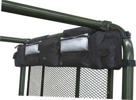 Black Classic Accessories UTV Roll Cage Organizr mounted inside a UTV for organized storage and easy access.