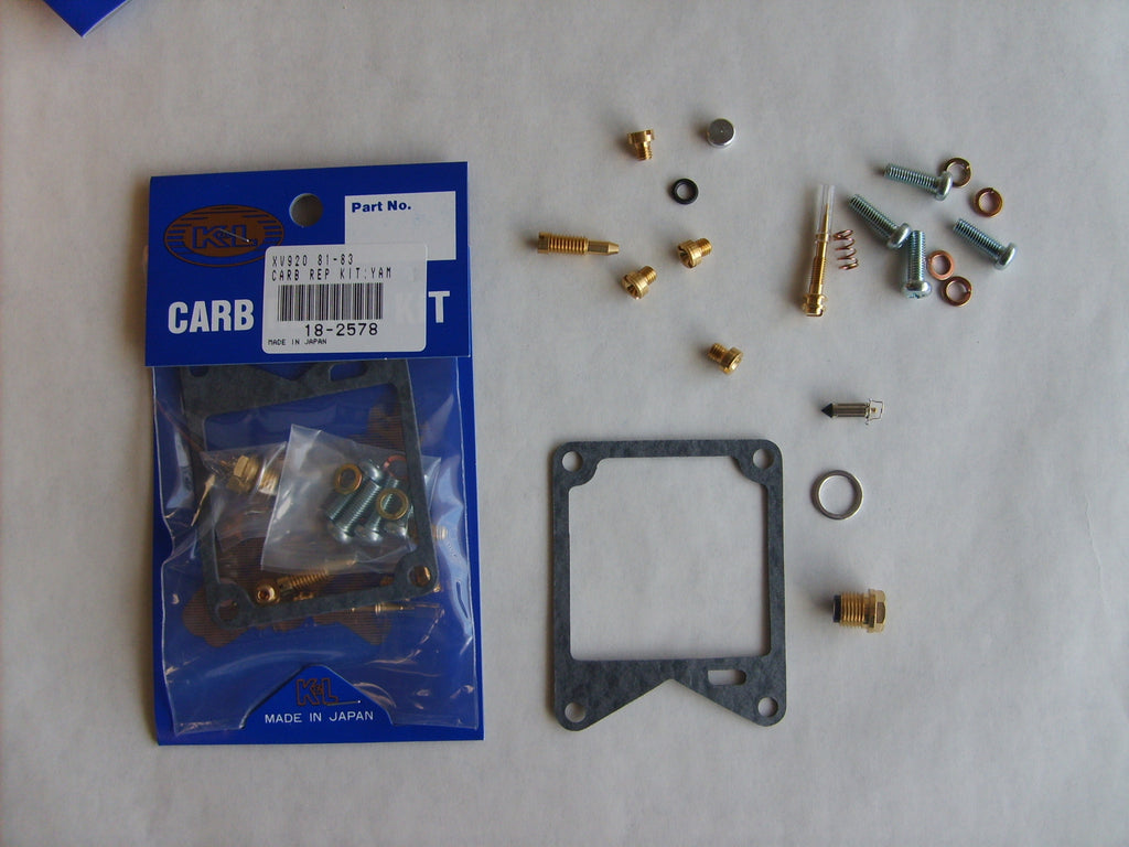 K&L Carburetor Repair Kit 118-2578 for intake, carburetor, and fuel system with various rubber and metal components.