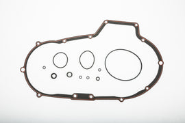 James Gasket primary cover foam gasket kit for motorcycle engine, includes seals and gaskets for maintenance and repair.