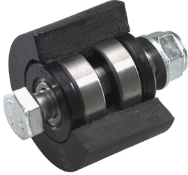 All Balls Drive Chain Roller 22-95001C showing the black roller and metal drive links for motorcycle or ATV chain replacement.