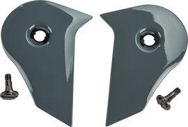 Grey Fly Racing Odyssey base covers for motorcycles, featuring durable plastic construction and a sleek, functional design.