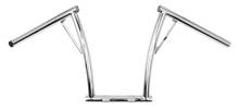 Load image into Gallery viewer, Chrome Burly Brand Viejo 12-inch handlebar with 1-inch diameter, featuring a classic design for motorcycle handlebars.