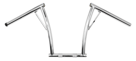 Chrome Burly Brand Viejo 12-inch handlebar with 1-inch diameter, featuring a classic design for motorcycle handlebars.