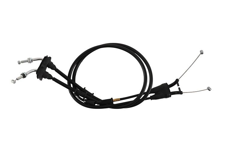 All Balls throttle cable 24-51265 for motorcycle control lines, showing black cable with metal fittings and protective casing.