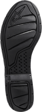 Load image into Gallery viewer, Alpine Star Tech-3s black motorcycle sole size 7, close-up of durable black rubber sole with tread pattern.