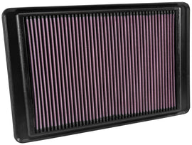 K&N air filter 722415 for improved engine airflow, shown in the image with the filter element and frame.