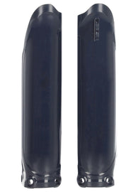 Acerbis dark blue lower fork cover set for Yamaha, body protection accessories, with visible brand logo and mounting points.