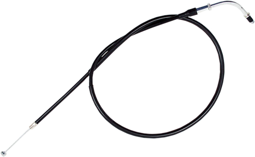 Motion Pro black vinyl throttle pull cable 70-5004 for motorcycle control lines, shown with metal fittings and durable outer sheath.