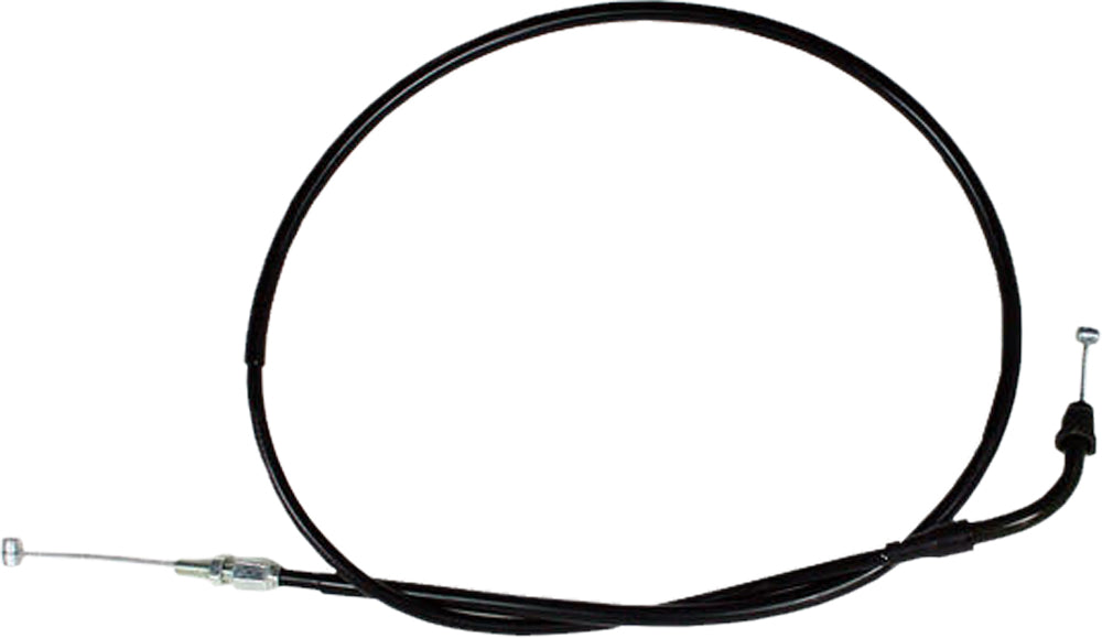 Black vinyl throttle push cable by Motion Pro, designed for motorcycle control lines with durable construction.