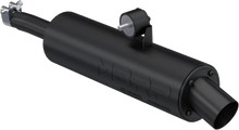 Load image into Gallery viewer, MBRP Exhaust single slip-on system with black can and utility muffler, designed for enhanced motorcycle performance and style.