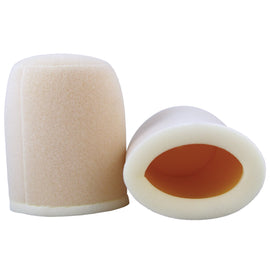 No Toil air filter 90-34012, a replacement air filter for motorcycles, with a black, rectangular design and visible filtering material.