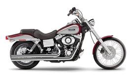 Cobra Speedster Longs II Chrome exhaust for Softail 86-06, featuring polished chrome finish and dual exhaust pipes.