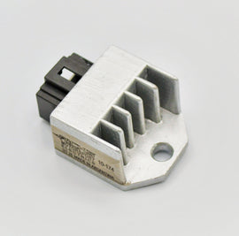 Ricks Motorsport Electric regulator and rectifier for motorcycle electrical systems, showing the black rectangular component with mounting points.