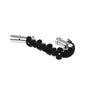 Polisport Plastics Armadillo head pipe guard in long black design, protecting motorcycle exhaust pipes.