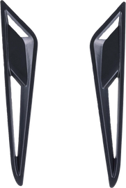 Alpine Star black Chin Vent Sides for S-M5 motorcycle helmet, side view showing vent openings and sleek design.