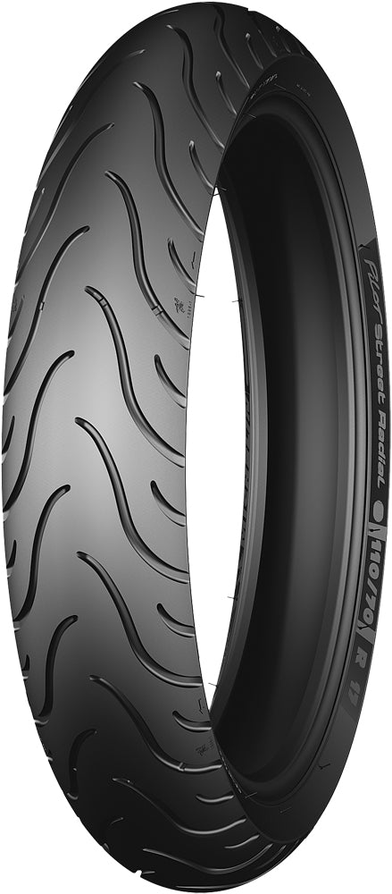 Michelin Pilot Street front motorcycle tire 110/70R17 54H radial tubeless/tube tire with tread pattern visible