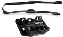 Charger l'image dans la galerie, Acerbis Guide/Slider Kit 2.0 in black attached to motorcycle frame, providing protection and stability for off-road riding.