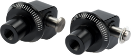 PUIG Scout footpeg adapter for all Scout and Chiefs models, black metal foot controls for motorcycle customization.