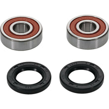 Load image into Gallery viewer, Pivot Works premium drive wheel bearing kit 22-51025P with bearings and components for motorcycle wheel maintenance.