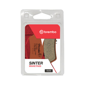 Brembo Prime SD brake pads in sintered material, featuring a metallic surface and detailed branding for high-performance braking.