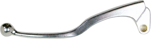 Silver Motion Pro left clutch lever for motorcycle, showing the sleek, curved metal design with mounting details.