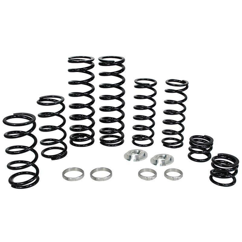 Z Broz Racing dual rate spring kit for suspension, featuring black coil springs and mounting hardware on a white background.