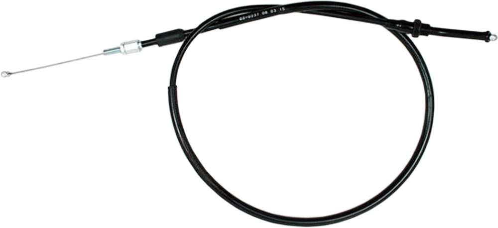 Motion Pro black vinyl throttle push cable 70-2237 for motorcycle control lines, showing the cable and fittings.