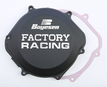 Load image into Gallery viewer, Boyesen Factory Racing Clutch Cover in black for motorcycles, featuring a sleek design and durable construction.