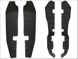 Set of four black Spike Powersports over fenders for Kawasaki, durable body guards for motorcycle protection.