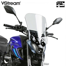 National Cycle Vstream mid-light tint motorcycle windscreen, clear and curved for optimal wind protection and style.