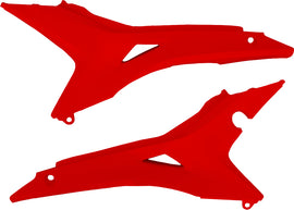 Acerbis red airbox cover for motorcycle, showcasing the sleek red plastic design with brand logo visible on the surface.