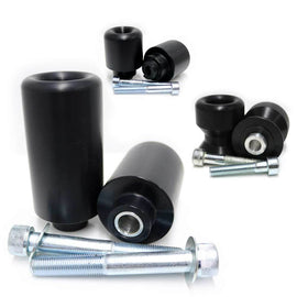 Shogun Industries black complete slider kit for vehicle body, shown with mounting components and adjustable sliders.