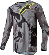 Load image into Gallery viewer, Alpine Star Racer Tactical Jersey in grey camouflage with magnets, size medium, featuring athletic design and tactical details.