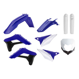 Polisport Plastics full enduro body kit in OEM Sherco colors, designed for Sherco motorcycles, including front and rear panels.