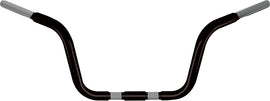 Wild 1 Chubby 16-inch Ape Hanger Springer handlebar in satin black, featuring thick, curved design for motorcycle customization.