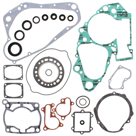 Vertex Complete Gasket Set with Oil Seals, includes gaskets and seals for engine repair, in packaging with product details visible.