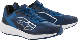 Alpine Star Meta Road Shoe in blue and white, size 8, featuring a sleek design for road cycling.