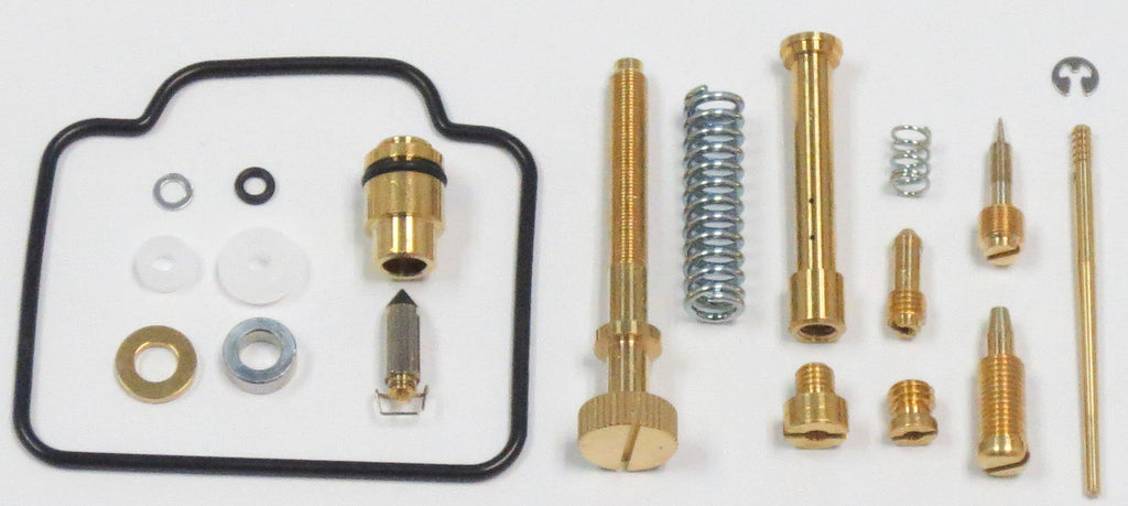 Shindy Carburetor Repair Kit 03-0430 for intake and fuel system, showing various gaskets and components in the kit.