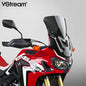 National Cycle Vstream windshield fairing mount in dark smoke, short windscreen for motorcycle protection and style.