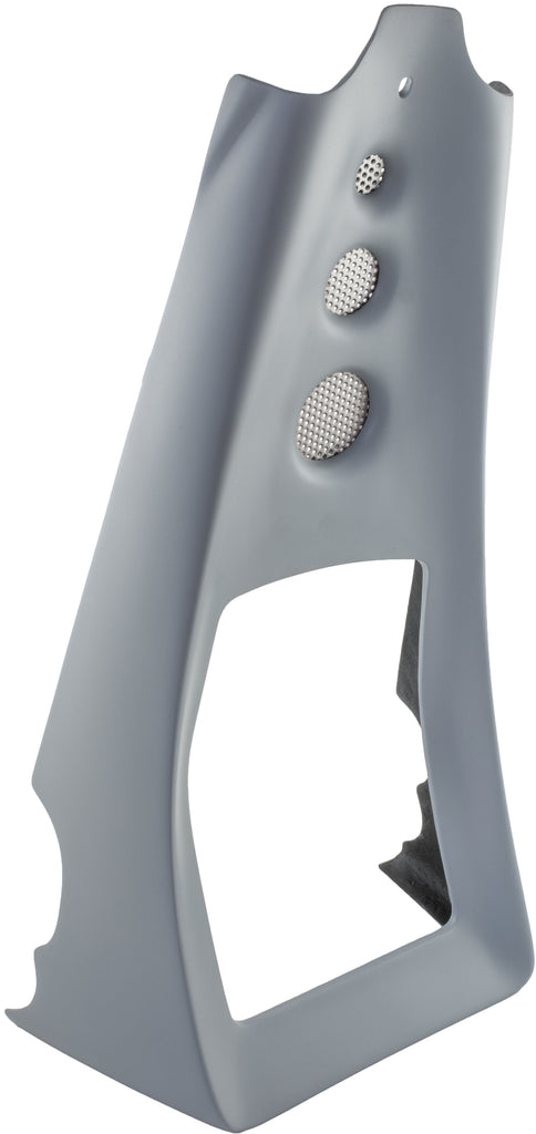 Bagger Nation Dimple Die Swoop Chin Scoop for 2017-2020 Harley FLH/T motorcycle, close-up of body part with detailed design