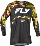Fly Racing - Youth Rayce Bicycle Jersey Black/Camo Yl - 378-050YL