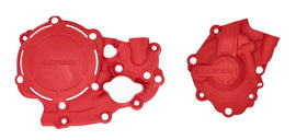 Acerbis X-Power Kit Hon Red with red and black components, designed for motorcycle protection and performance enhancement.