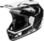Fly Racing Youth Rayce bicycle helmet in black and white with a repeating pattern, designed for young riders.
