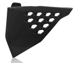 Polisport Plastics KTM airbox covers in black, designed for KTM models, showing the durable plastic body with branding details.