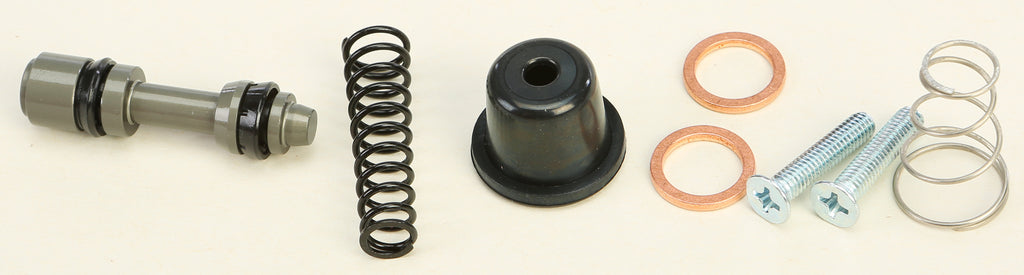 All Balls brake master cylinder rebuild kit with various seals and components for brake system repair.