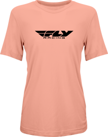 Fly Racing women's Peach Fly Origin Corp Tee in size 2X, featuring a soft fabric and casual fit.